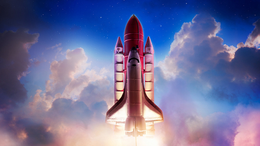 ракета в космос летит фото