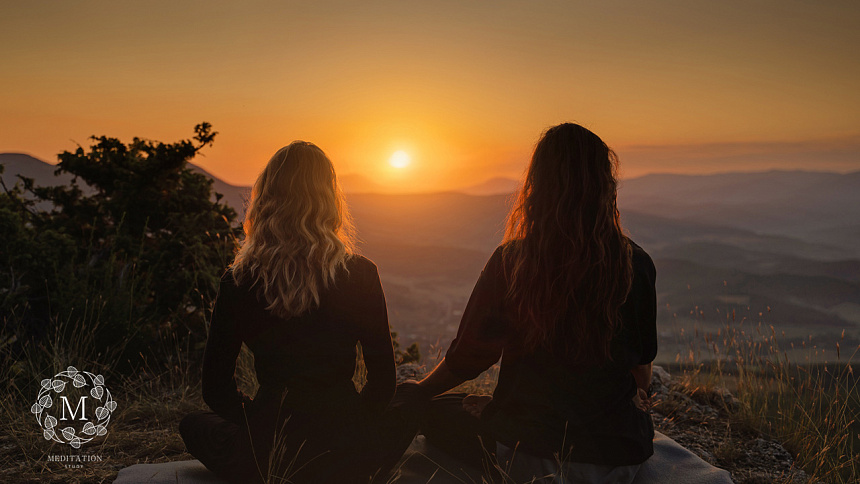 медитация, рассвет