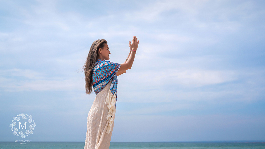 намасте, море, небо