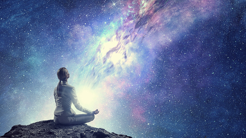 Медитация и звезды фото