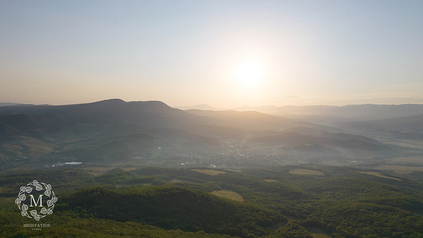 рассвет, горы