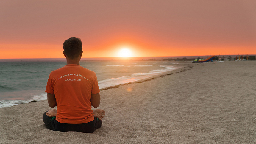 закат, море, пляж