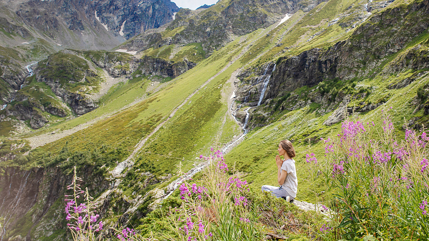 Горы, иван-чай, намасте