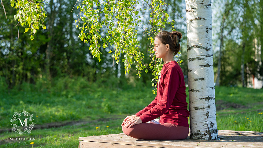 медитация под деревом фото