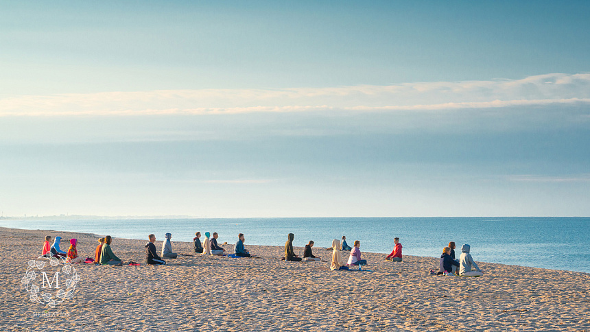 медитация, море