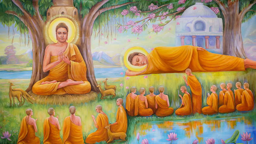 Будда и монахи